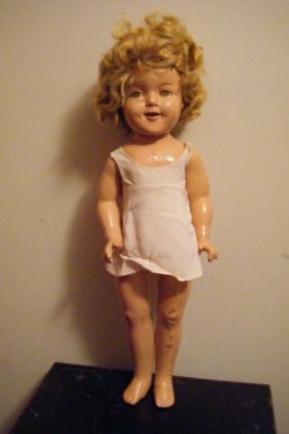 Vtg Ideal 22 " Shirley Temple Composition Doll W/slip Petticoat