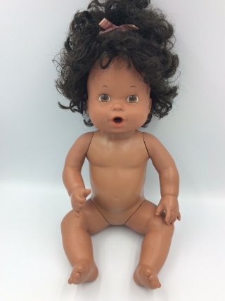 Vintage Kenner 1990 Baby Alive African American Brown Eyes Doll 15 3