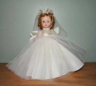 Vintage Madame Alexander Bride Doll 7 1/2 " Jointed Alex