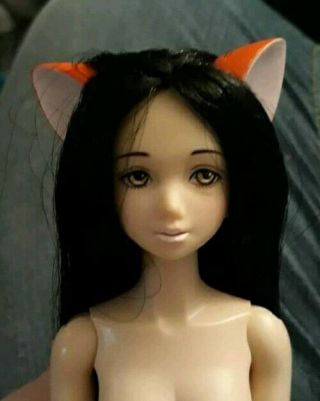 Sekiguchi Unoa Odd Eye Cat Fashion Doll Custom Painted With Custom Hair