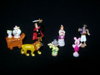 Polly Pocket Seven Disney Figures (dwarf,  Piglet,  Aladdin,  Lion King)