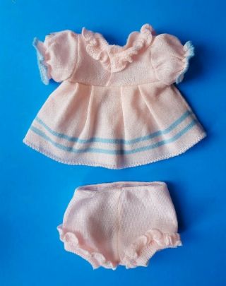 Vintage Cabbage Patch Doll Htf Jesmar Pink Knit Dress Panties Hanger Clothes