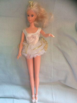 Vintage Ballerina Barbie Doll In Outfit With Slippers