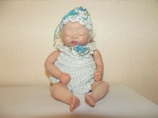 Ooak Polymer Clay Baby Doll With Bonus Extra Clothing