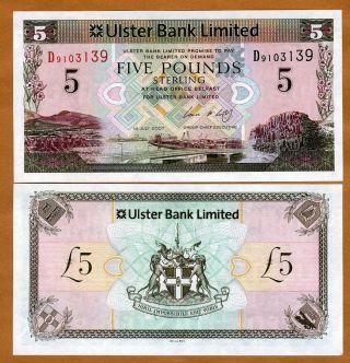 Ireland Northern,  Ulster Bank,  5 Pounds,  2007,  P - 340a,  Unc
