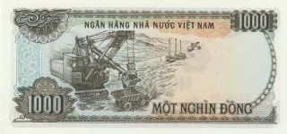 VIETNAM 1000 DONG BANKNOTE 1987 (1988) P.  102a UNCIRCULATED 2