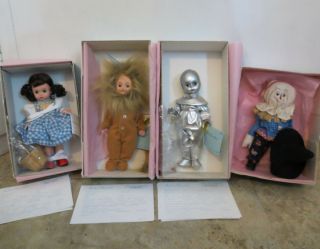Madame Alexander Wizard Of Oz 8” Doll Set Of 4 Dorothy Scarecrow Tin Man Lion