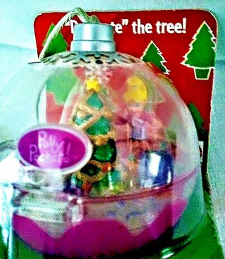 Twinkle Tree 2002 Polly Pocket Christmas Tree Ball Ornament Complete Box/card