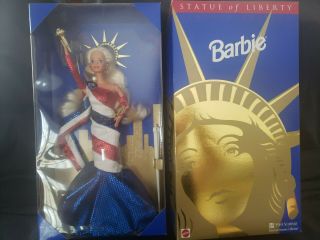 1995 Mattel Fao Schwarz Statue Of Liberty Barbie Doll Nrfb
