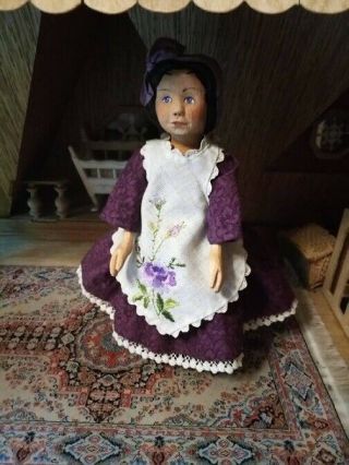 Carved Wood Hitty Doll In Vintage Style 6.  5 (16.  5cm)