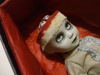 Vintage Mezco Living Dead Doll Purdy Brain Coffin Haunted House Scary Ghost