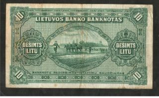 Lithuania,  Russia,  Latvia 10 Litu 1927,  F