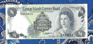 Cayman Islands $1 Dollar 1974 Unc P5c Prefix A/4 443614