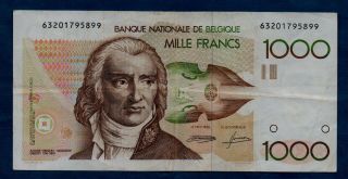 Belgium Banknote 1000 Francs Nd Vf
