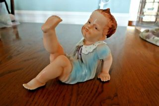 Vintage Antique Piano Baby Bisque German? Porcelain Figurine 2
