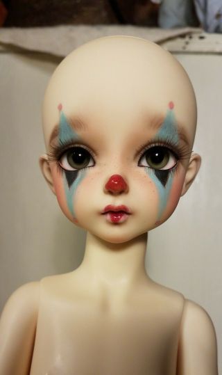 Mousee By Myou Doll,  Custom Clown Faceup,  Msd Ball Jointed Doll,