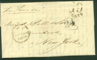Canada - London (uc) 1832 Pre - Stamp Folded Letter Intern.  Corres To York.  (66)