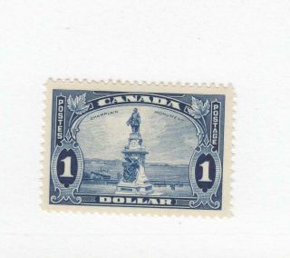 Canada (mk3328) 227 Vf - Mlh $1 1935 Champlain Monument /blue Cat Value $90