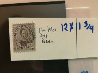 Canada 17 10 Cent Deep Brown Perf 11.  75 X 12 (11.  9) Vf