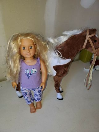 Battat Our Generation 18 Inch Doll American Girl Clothes And Horse