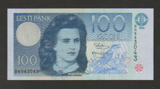 Estonia,  100 Krooni Banknote,  1994,  Choice Uncirculated,  Cat 79 - A