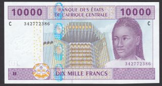 Central African States (congo) - 10,  000 Francs 2002 - Unc