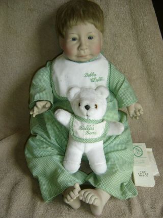Lee Middleton Doll 1986 Hand Signed Bible Bear Bubba Chubbs 2505 Bib 23 "