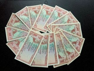 Sri Lanka Ceylon 15 X 2 Rupee Notes From 1970,  72,  73 & 77