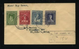 Newfoundland 245 - 48 On Registered First Day Cover Ex1109