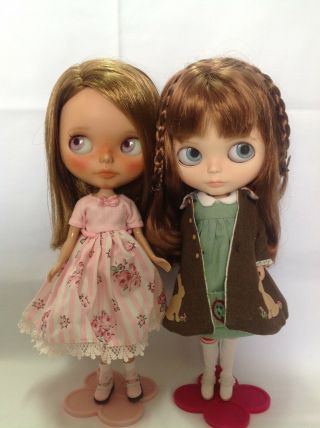 2 Ooak Custom Art Blythe Dolls Rainfable Dolls & The Little Hamptons & Clothing