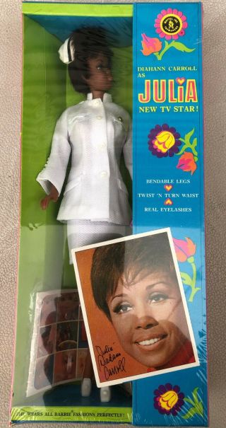 Nrfb Vintage 1969 Twist N Turn Tnt Julia Nurse Doll Diahann Carroll Barbie 1127