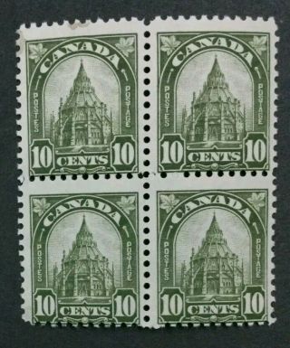 Canada 1930 - 31 10c Olive - Green Mnh Block Of 4.  Sg299.  Cat £92.