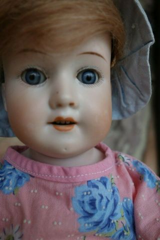 Antique German Armand Marseille Doll 370 A.  5/0 M Leather Body Celluloid Hands
