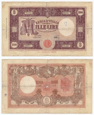 Italy,  1000 Lire 1947,  18.  1.  1947,  Pick 72c,  G