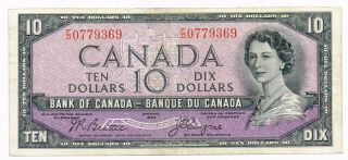1954 Canada 10 Dollars Note 