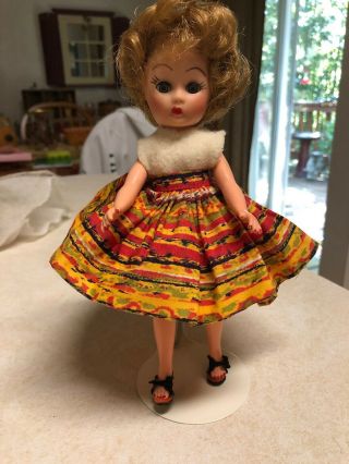 Little Miss Ginger,  Little Miss Nancy Ann Woolworth Look Alike Doll 8” Vintage