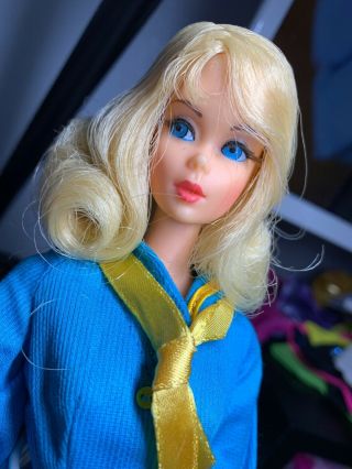 Vintage 1969 Blonde Marlo Flip Twist N Turn Tnt Barbie 1160 Japan Store Display1