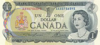 Bank Of Canada Replacement 1 Dollar 1973 Aax0756595 Steel - Ch Unc