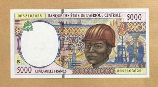 Central African States/ N Equatorial Guinea - 5000 Francs - 2000 - Pick 504nf,  Unc.