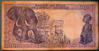 CENTRAL AFRICAN REPUBLIC 1000 1 000 FRANCS NOTE ISSUE 01.  07.  1987,  P 16 2