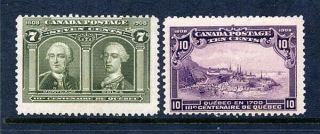 Canada 1908 Quebec 7c,  10c Mlh $180 L M0144