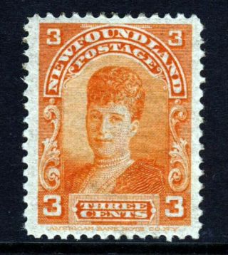 Newfoundland Canada Queen Victoria 1898 3 Cents Orange Sg 88 Mnh