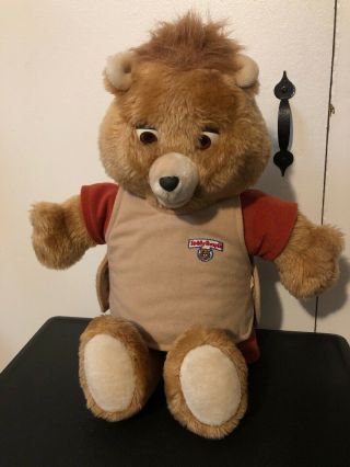 Vintage 1985 Worlds Of Wonder Teddy Ruxpin Talking Teddy Bear