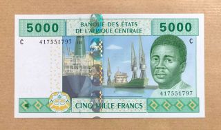 Central African States/ C Chad - 5000 Francs - 2002 - Pick 609cb,  Unc.
