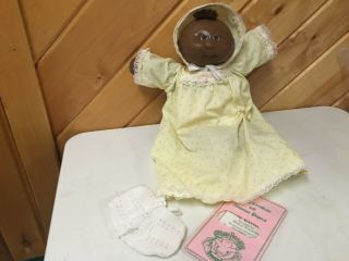 Cabbage Patch Kids Preemie Black Baby Doll W Birth Certificate Outfit