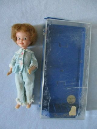 Vintage Penny Brite Doll Clothes,  Blue Plastic Case