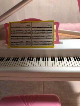 1989 Mattel Barbie Doll Piano With Stool And Easel And Music 2