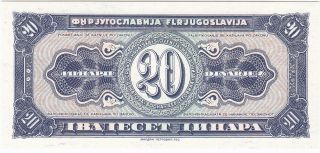 Yugoslavia Informbiro 20 Dinara 1951 P.  67j Unc Proof