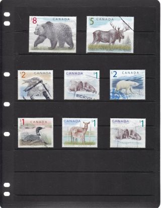 Canada Dollar Stamps Up T0 $8 Bear Lot 10