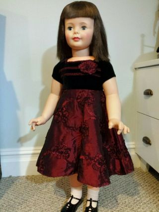 Holiday Dress Fits Patti Playpal Companion Doll - Good Lad 2t - Burgundy & Black